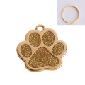 Amazon Nouveau produit Gold Blank Metal Foot Print Dog Tag Wholesale Letching Custom Logo Advertising Custom